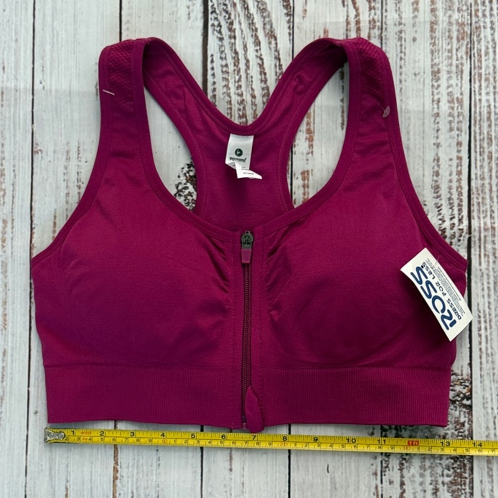 90 Degree By Reflex Fuchsia Front-Zip Racerback Sports Bra XL NWT - Picture 9 of 11
